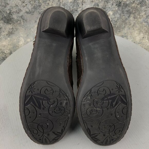 Strictly Comfort Women's Size 8M Brown Suede Side Zip High Heel Ankle Booties - Picture 10 of 14